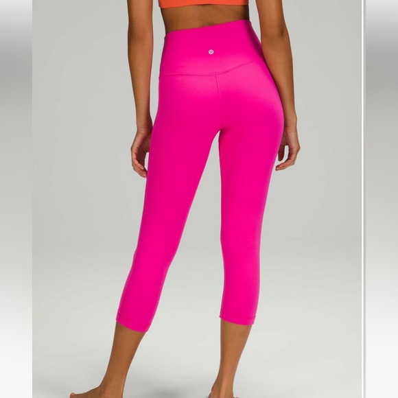 Lululemon Double Align Crop *21" Sonic Pink Size‎ 6 - Picture 1 of 12
